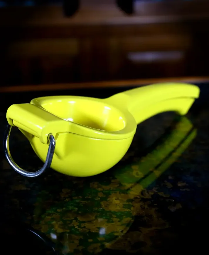 Yellow Enameled Lemon Squeezer